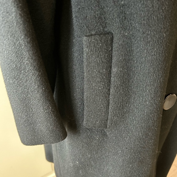 Rothmoor Vintage Black Cashmere Coat with Brown Mink Collar Size S/M - Picture 4 of 15